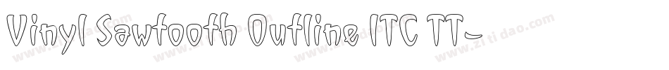 Vinyl Sawtooth Outline ITC TT字体转换